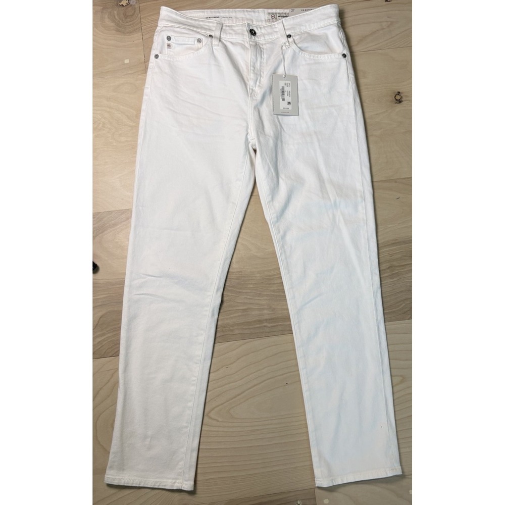 AG Adriano Goldschmied Ex-Boyfriend Slouchy Slim Jeans White NWT Size 27 Classic